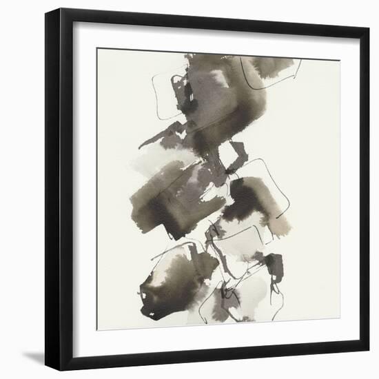 Stacked II Greige-Chris Paschke-Framed Art Print