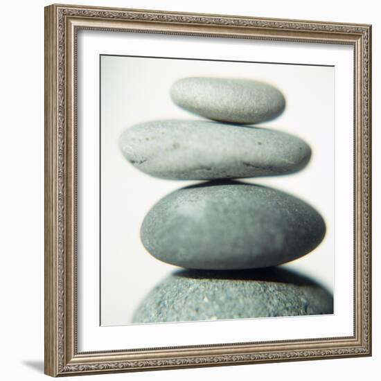 Stacked Pebbles-Cristina-Framed Premium Photographic Print