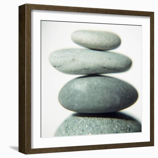 Stacked Pebbles-Cristina-Framed Premium Photographic Print