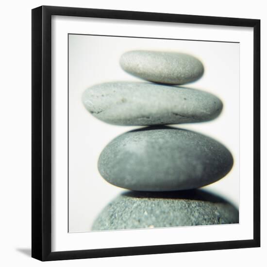 Stacked Pebbles-Cristina-Framed Premium Photographic Print