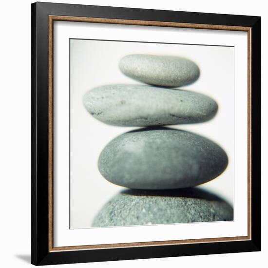 Stacked Pebbles-Cristina-Framed Premium Photographic Print