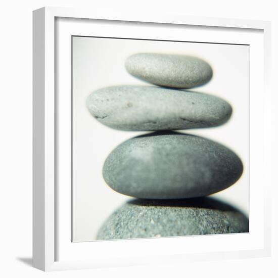 Stacked Pebbles-Cristina-Framed Premium Photographic Print