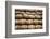 Stacked Pile of Old Whisky and Wine Wooden Barrels-MartinM303-Framed Photographic Print