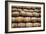 Stacked Pile of Old Whisky and Wine Wooden Barrels-MartinM303-Framed Photographic Print