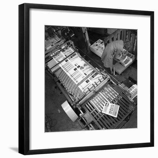 Stacking Finished Brochures at a Printers, Mexborough, South Yorkshire, 1959-Michael Walters-Framed Photographic Print