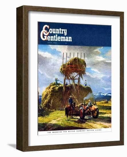 "Stacking Hay," Country Gentleman Cover, July 1, 1950-Pleisner-Framed Giclee Print