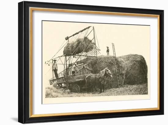 Stacking Hay-null-Framed Art Print