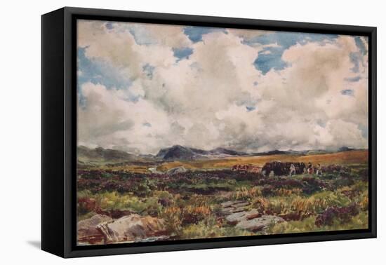 Stacking Peat, Festiniog, North Wales, 1881-Thomas Collier-Framed Premier Image Canvas