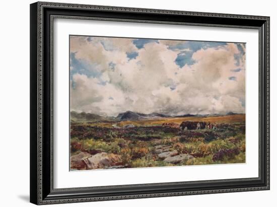 Stacking Peat, Festiniog, North Wales, 1881-Thomas Collier-Framed Giclee Print