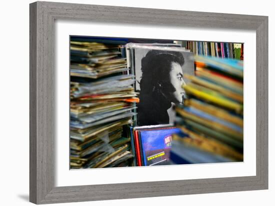 Stacks of Records-null-Framed Photo