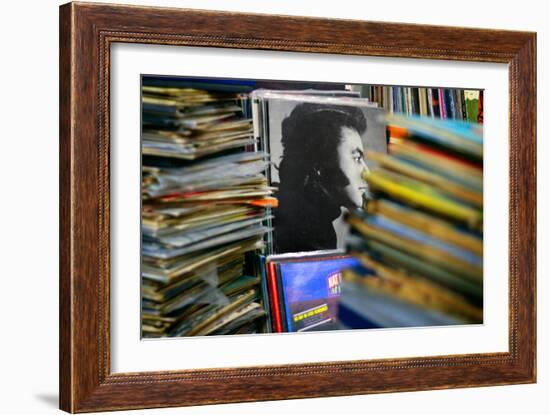 Stacks of Records-null-Framed Photo