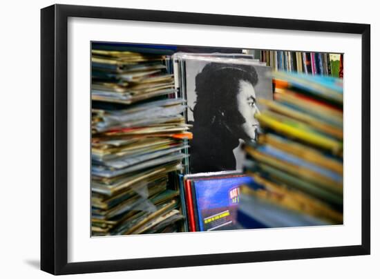 Stacks of Records-null-Framed Photo