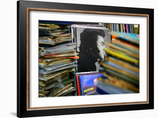 Stacks of Records-null-Framed Photo