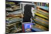 Stacks of Records-null-Mounted Photo