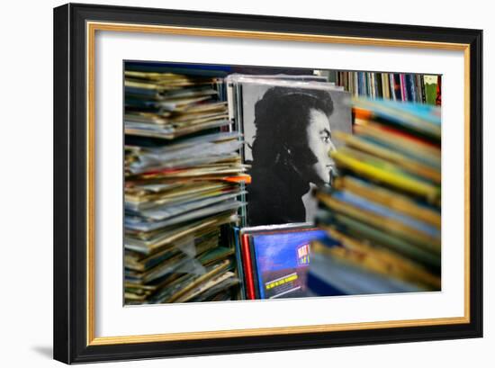 Stacks of Records-null-Framed Photo