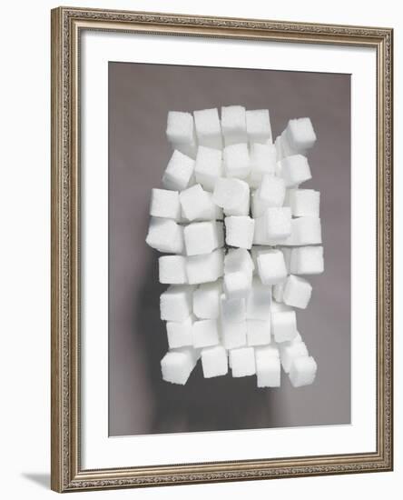 Stacks of sugar cubes-null-Framed Photographic Print