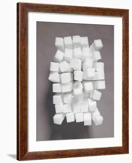 Stacks of sugar cubes-null-Framed Photographic Print