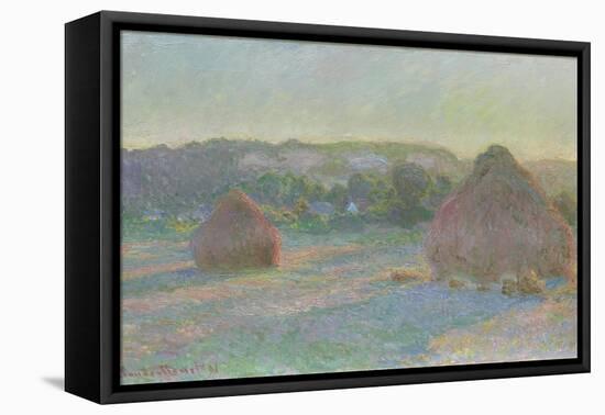 Stacks of Wheat, End of Summer, 1890-91-Claude Monet-Framed Premier Image Canvas