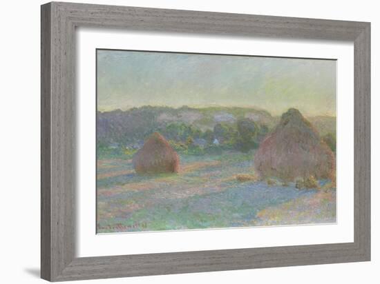 Stacks of Wheat, End of Summer, 1890-91-Claude Monet-Framed Giclee Print