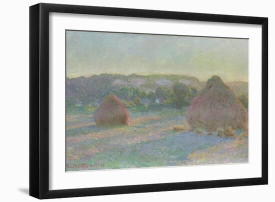 Stacks of Wheat, End of Summer, 1890-91-Claude Monet-Framed Giclee Print