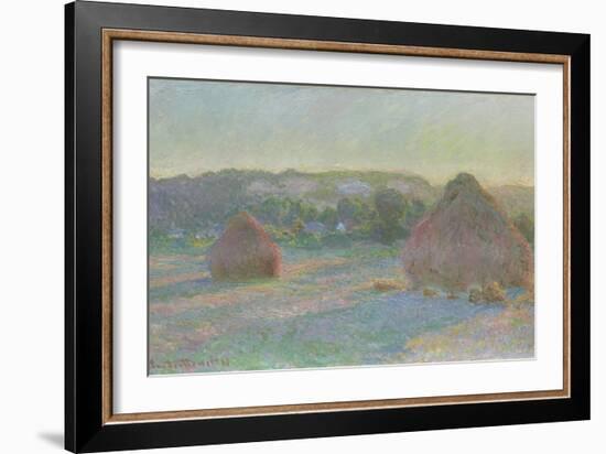 Stacks of Wheat, End of Summer, 1890-91-Claude Monet-Framed Giclee Print