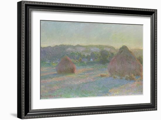 Stacks of Wheat, End of Summer, 1890-91-Claude Monet-Framed Giclee Print