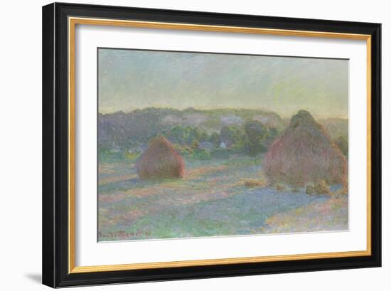 Stacks of Wheat, End of Summer, 1890-91-Claude Monet-Framed Giclee Print