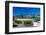 Stadium in skyline of Portland, OR-null-Framed Photographic Print