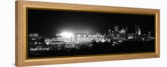 Stadium Lit Up at Night in a City, Heinz Field, Three Rivers Stadium, Pittsburgh, Pennsylvania, USA-null-Framed Premier Image Canvas