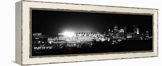 Stadium Lit Up at Night in a City, Heinz Field, Three Rivers Stadium, Pittsburgh, Pennsylvania, USA-null-Framed Premier Image Canvas