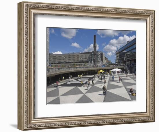 Stadsteaterr Square, City Centre, Stockholm, Sweden, Scandinavia, Europe-James Emmerson-Framed Photographic Print