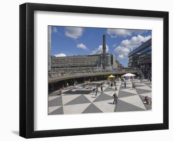 Stadsteaterr Square, City Centre, Stockholm, Sweden, Scandinavia, Europe-James Emmerson-Framed Photographic Print