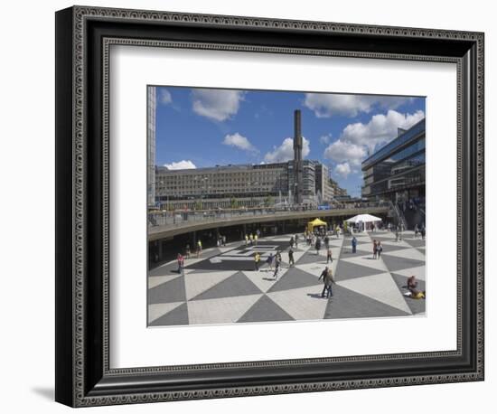 Stadsteaterr Square, City Centre, Stockholm, Sweden, Scandinavia, Europe-James Emmerson-Framed Photographic Print