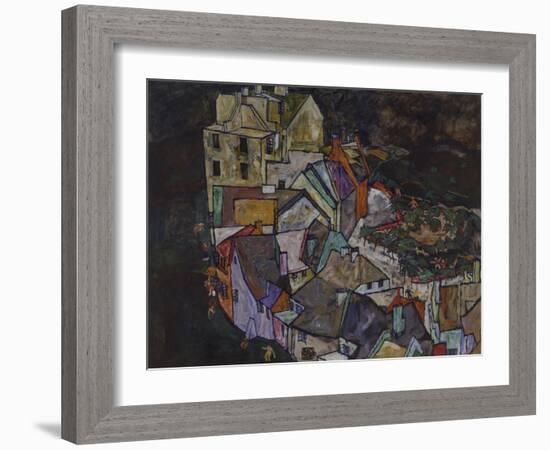 Stadtende III, 1917/1918. (Krumau)-Egon Schiele-Framed Giclee Print