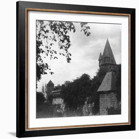 Stadtgraben, Bavaria, Germany, C1900s-Wurthle & Sons-Framed Photographic Print