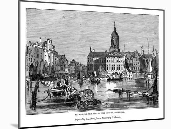 Stadthouse and Part of the City of Amsterdam, 1843-J Jackson-Mounted Giclee Print