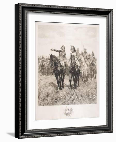 Staff at Austerlitz-Jean-Louis Ernest Meissonier-Framed Giclee Print