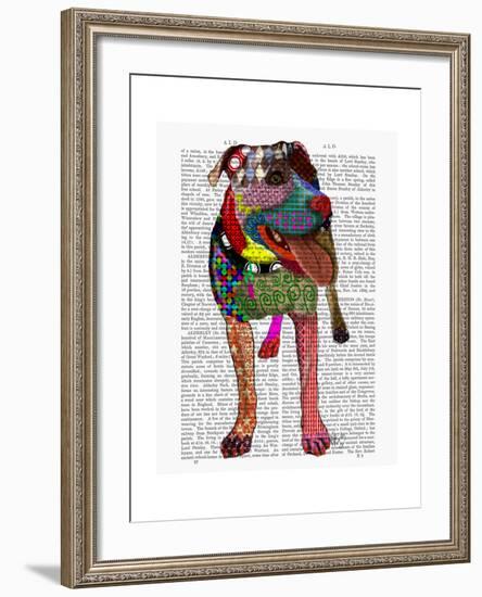 Staffordshire Bull Terrier - Patchwork-Fab Funky-Framed Art Print