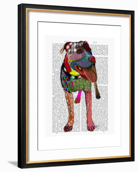 Staffordshire Bull Terrier - Patchwork-Fab Funky-Framed Art Print