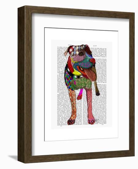 Staffordshire Bull Terrier - Patchwork-Fab Funky-Framed Art Print