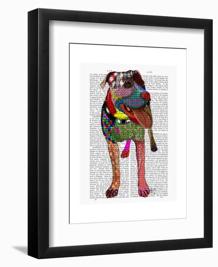 Staffordshire Bull Terrier - Patchwork-Fab Funky-Framed Art Print