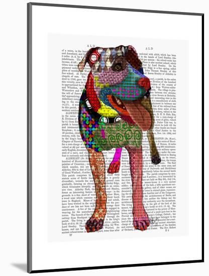 Staffordshire Bull Terrier - Patchwork-Fab Funky-Mounted Art Print