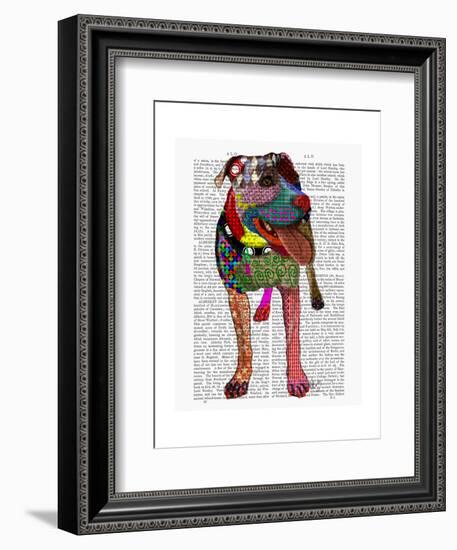 Staffordshire Bull Terrier - Patchwork-Fab Funky-Framed Art Print