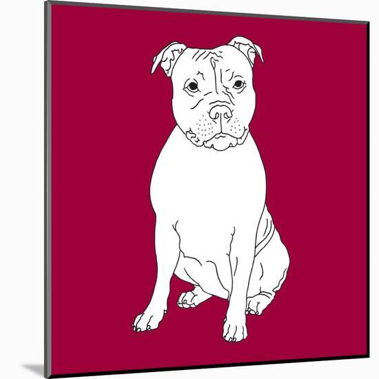 Staffordshire Bull Terrier-Anna Nyberg-Mounted Giclee Print