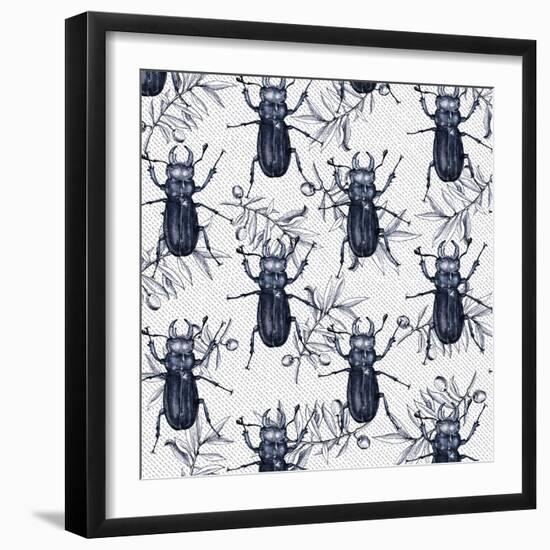 Stag Beetles, 2017-Andrew Watson-Framed Giclee Print