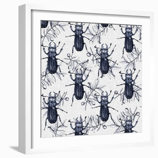 Stag Beetles, 2017-Andrew Watson-Framed Giclee Print