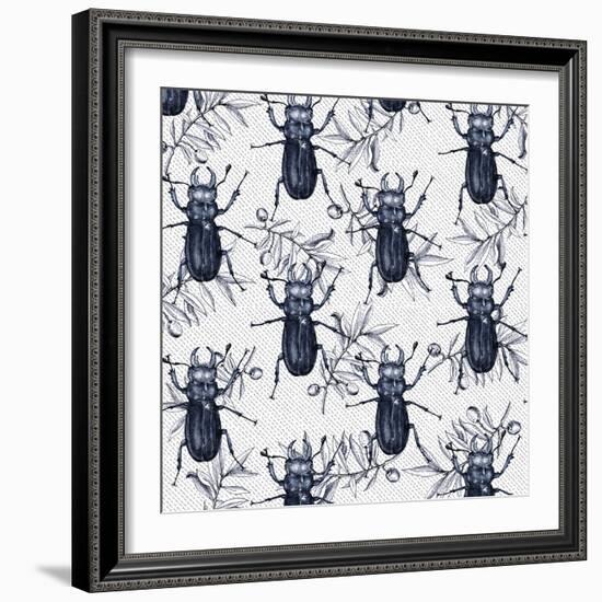 Stag Beetles, 2017-Andrew Watson-Framed Giclee Print