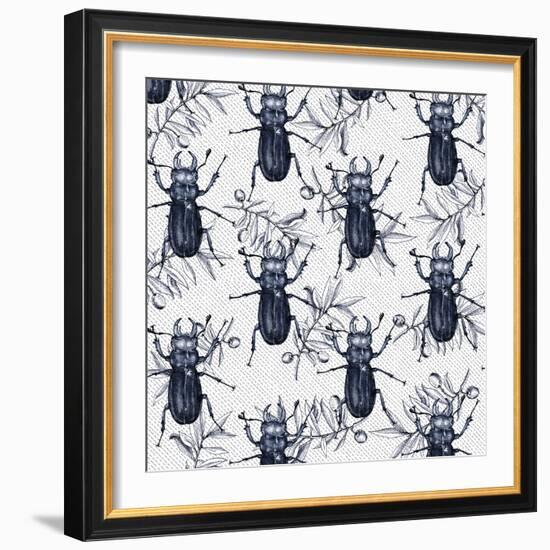 Stag Beetles, 2017-Andrew Watson-Framed Giclee Print