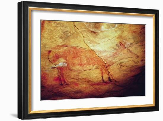 Stag from the Caves of Altamira, C.15,000 BC (Cave Painting)-Prehistoric Prehistoric-Framed Giclee Print