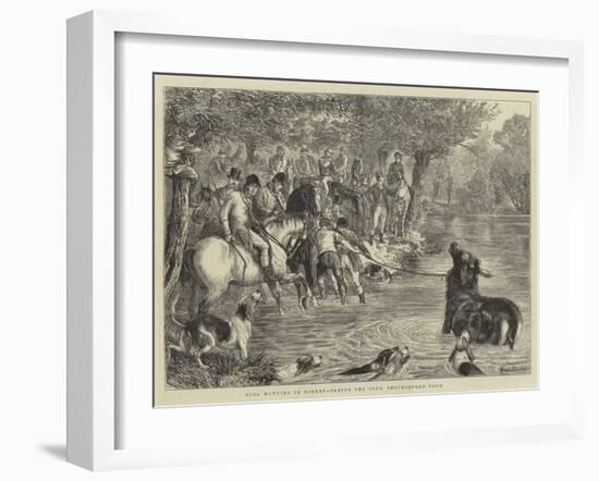 Stag Hunting in Surrey, Taking the Deer, Shackleford Pond-Basil Bradley-Framed Giclee Print